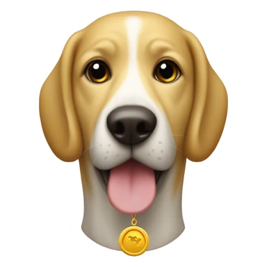 a dog with an aureola. a saint dog sticker