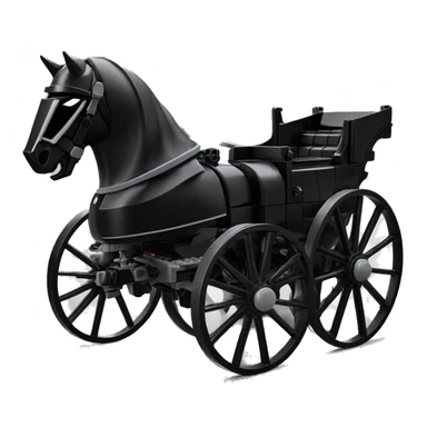 Evil Darth Vader’s Lego. 2 horse drawn 4 wheeled coach  sticker