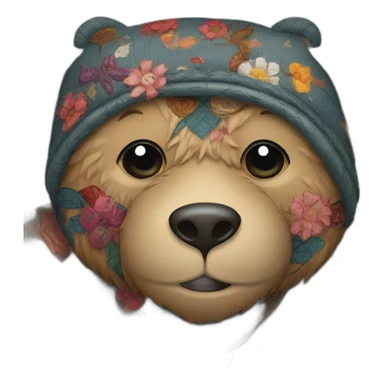 Tattooed Patchwork bear sticker