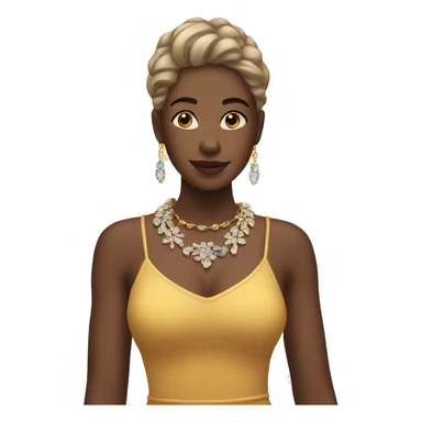 girl with jewelry outdoors sticker