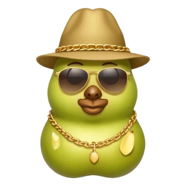 birnen gangster amy rapper als birne sticker