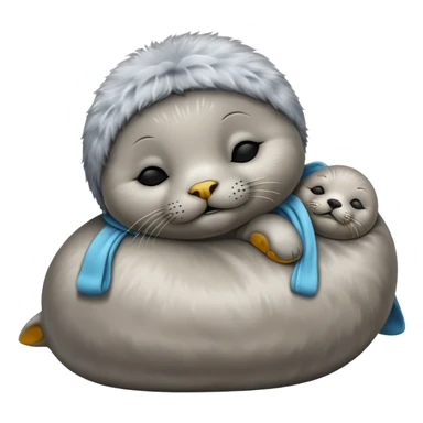 baby Seal sleeping sticker