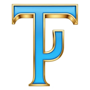 Bold Black-Blue-White-Gold Font Letter “i” sticker