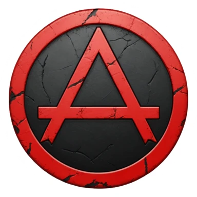 Anarchy red and black sticker