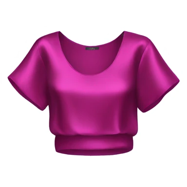 Realistic magenta silk crop top blouse. sticker