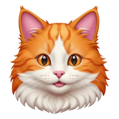 Cute orange cat smiling sticker
