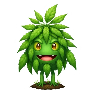 A weed jungle monster sticker