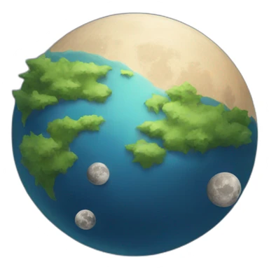Earth and moon  sticker