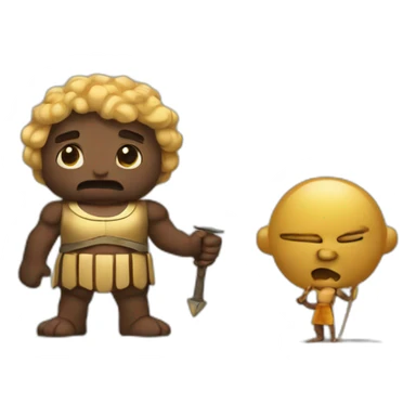 David and Goliath  sticker