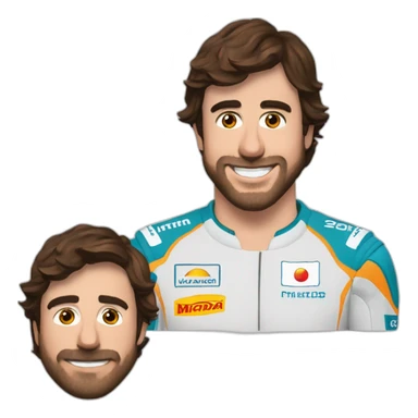 Fernando Alonso con cara de sorpresa sticker