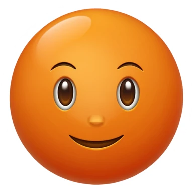 tangerine sphere sticker