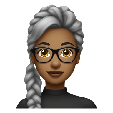 SOCIAL MEDIA ESTRATEGISTA, MULHER jovem CABELO PRETO liso COM OCULOS DE GRAU sticker