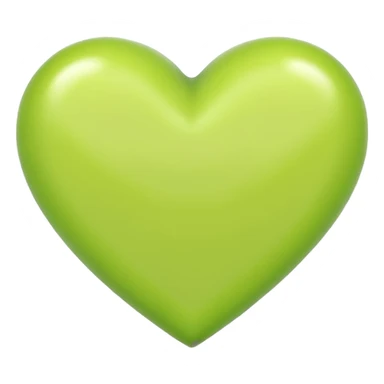 Pastel lime green heart sticker