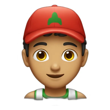 Algerian boy with red cap sticker
