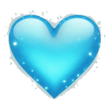Light blue heart with sparkles sticker