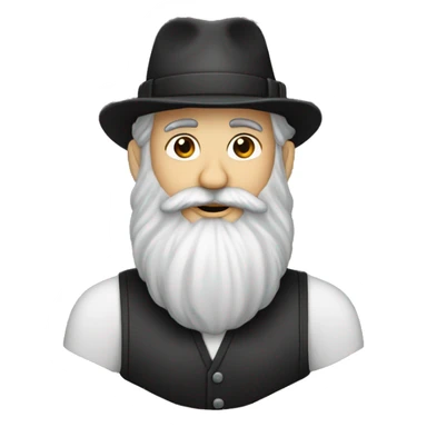 rabbin avec une barbe de motard sticker