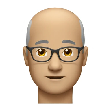 Almost Balding man with clear glasses Chinese  sticker