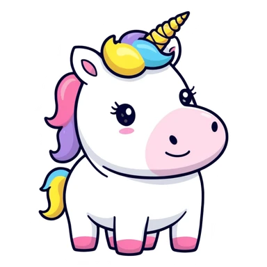Unicorn farting sticker