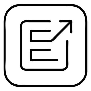 minimal Expo EAS icon with rounded edges, tech feel, no text sticker
