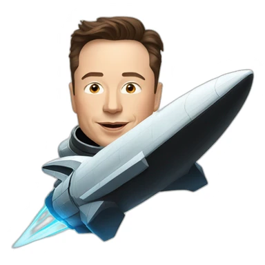 Elon musk riding a space ship sticker