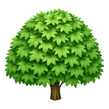 A fluffy bush with soft light-green foliage and hidden twigs. sticker