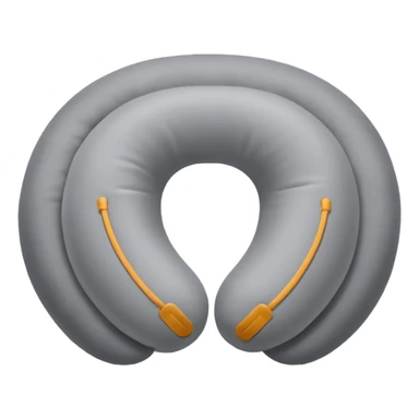 A soft U-shaped travel pillow covered in smooth fabric for cozy neck support. sticker