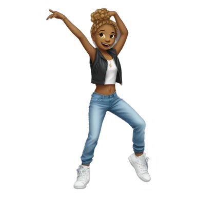 Dancing girl hiphop sticker