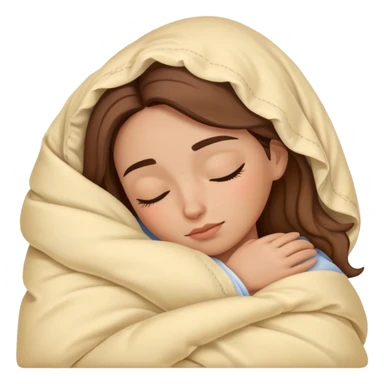 spanish female sleeping in a comforter sticker