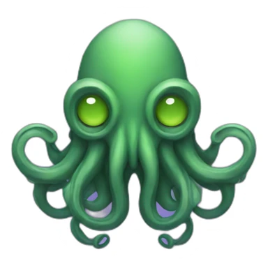 green/purple cthulhu sticker