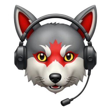 Tráeme una imagen de un lobo enojado estilo gamer sticker