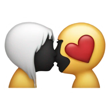 Kiss with heart sticker