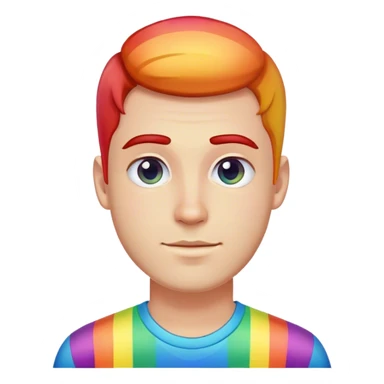 rainbow shirt man
 polish sticker