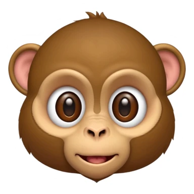 playful monkey emoji with the facial expression of rolling eyes, merging both emojis sticker
