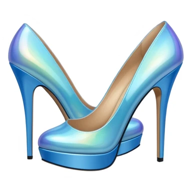 blue fairy high-heeled shoes sticker