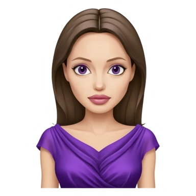 Angelina Jolie, purple dress sticker