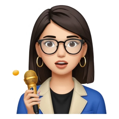 dua lipa with glasses singing  sticker