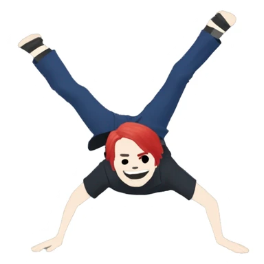 gerard way doing a cartwheel, two legs  sticker