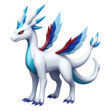lugia-reshiram-suicune-Glaceon-hybrid, full body sticker