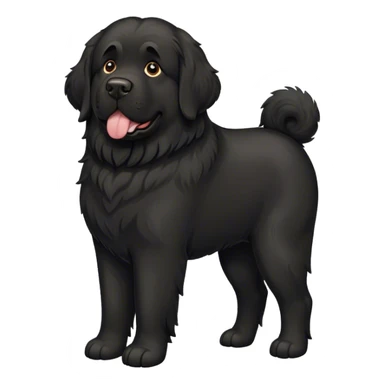 newfoundland dog black sticker