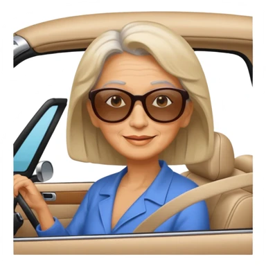 Stikers of mom which is a bit old and is relax and I will put her in a car sticker