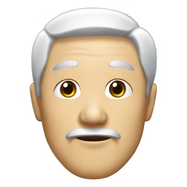 a Chinese old man with black hair sticker