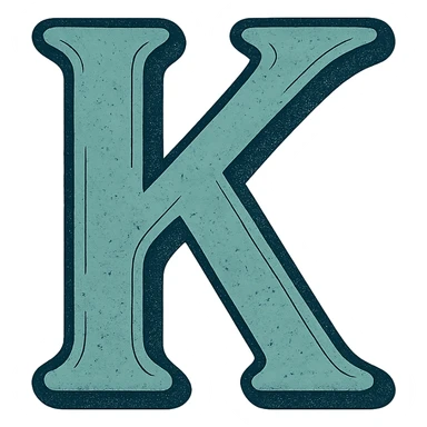 К in the style of the provided example sticker