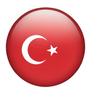 turkish flag circular sticker