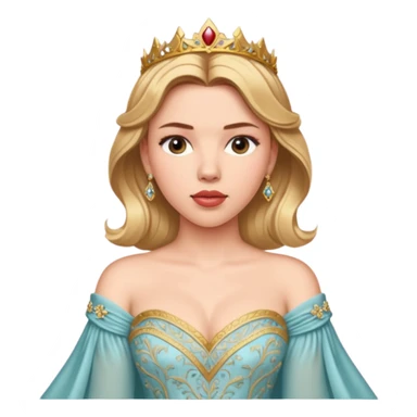 Scarlett Johansson in a princess dress sticker