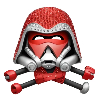 The word “Rebels” in red with silver rhinestones  sticker