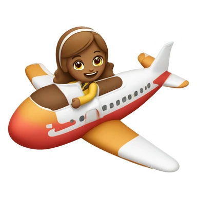 A girl gingerbread cookie riding an airplane sticker