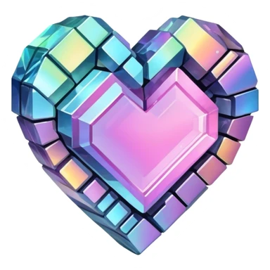 Bismuth heart sticker