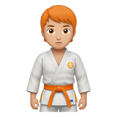 Judokas ceinture orange sticker