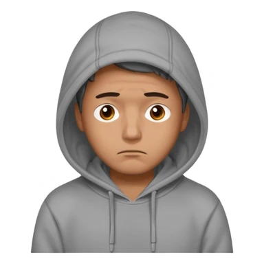 men with hoodie sad sticker
