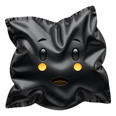 Black pollythene sticker